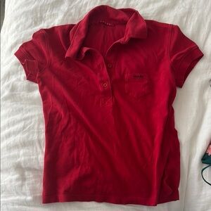 ❤️Prada ❣️Scarlet Red Polo Shirt